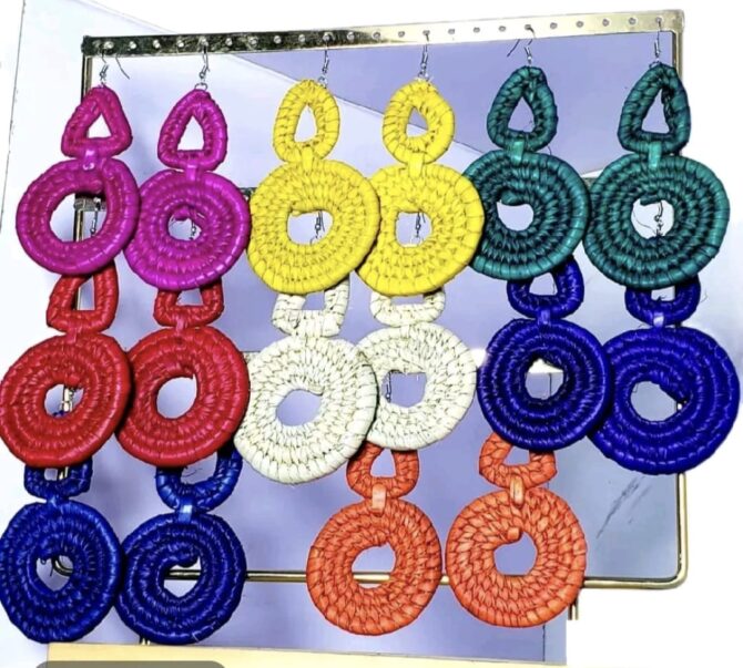 Rattan earings